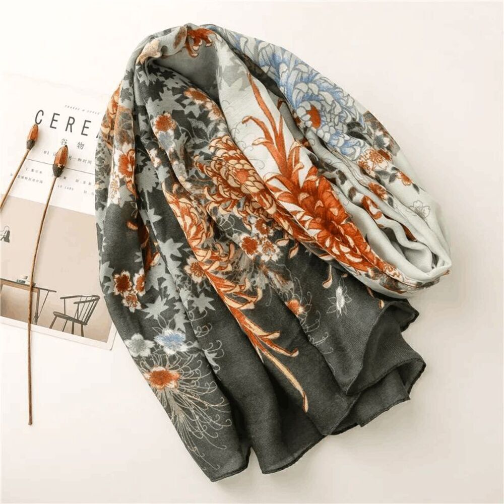 Elegant Stylish Ladies Floral Scarf